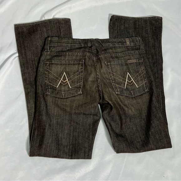 7 For All Mankind Brown A Pocket Jeans - size 28 - Picture 7 of 14